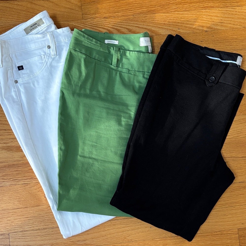 Stylish Women's Pants- White, Green, Black